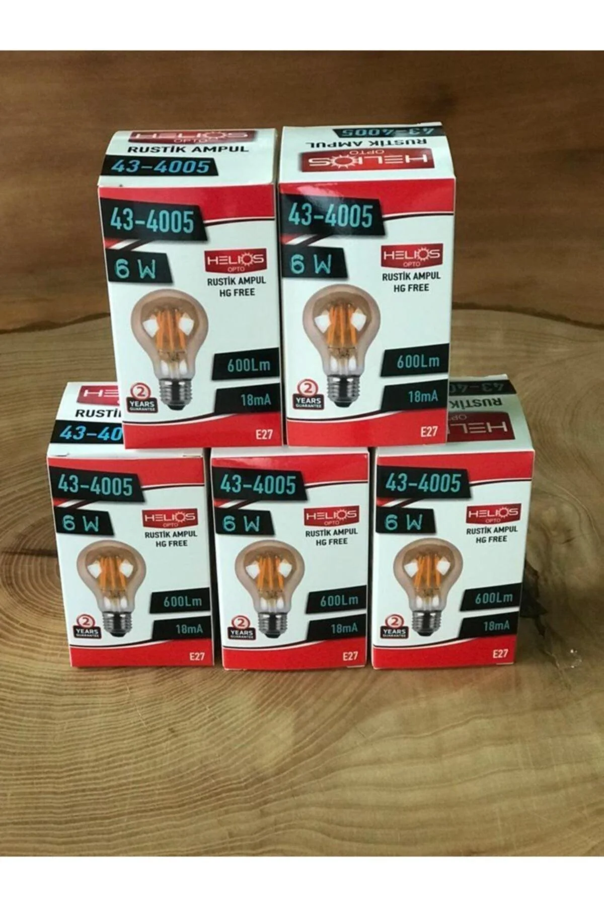 6W Rustic LED Bulb with Vintage Filament Design
