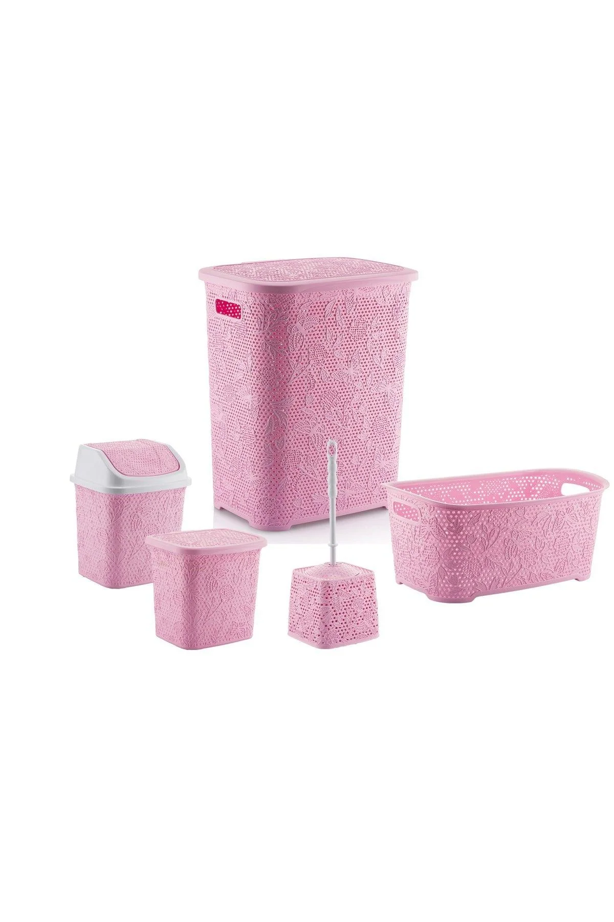 Set of 5 bathroom cleaning and storage organizers