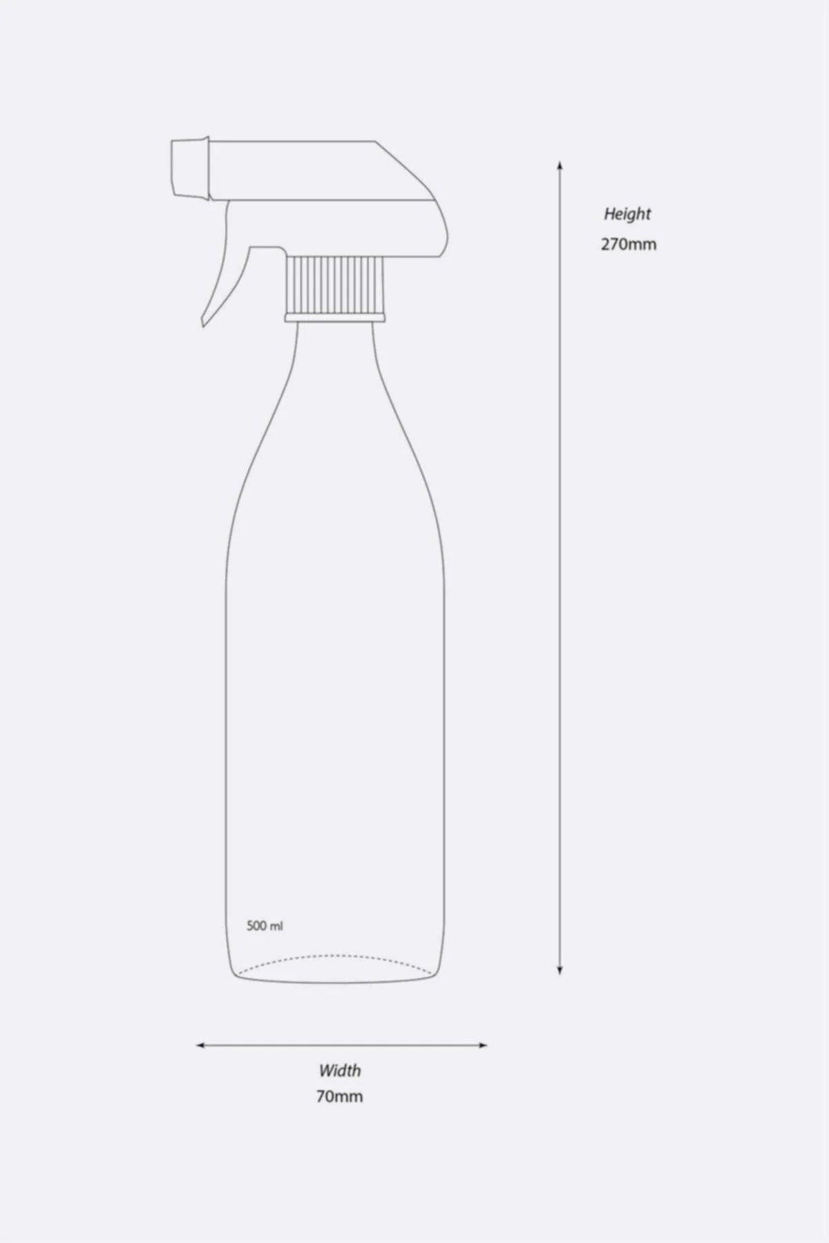 500ml amber glass spray bottle eco-friendly refillable misting bottle