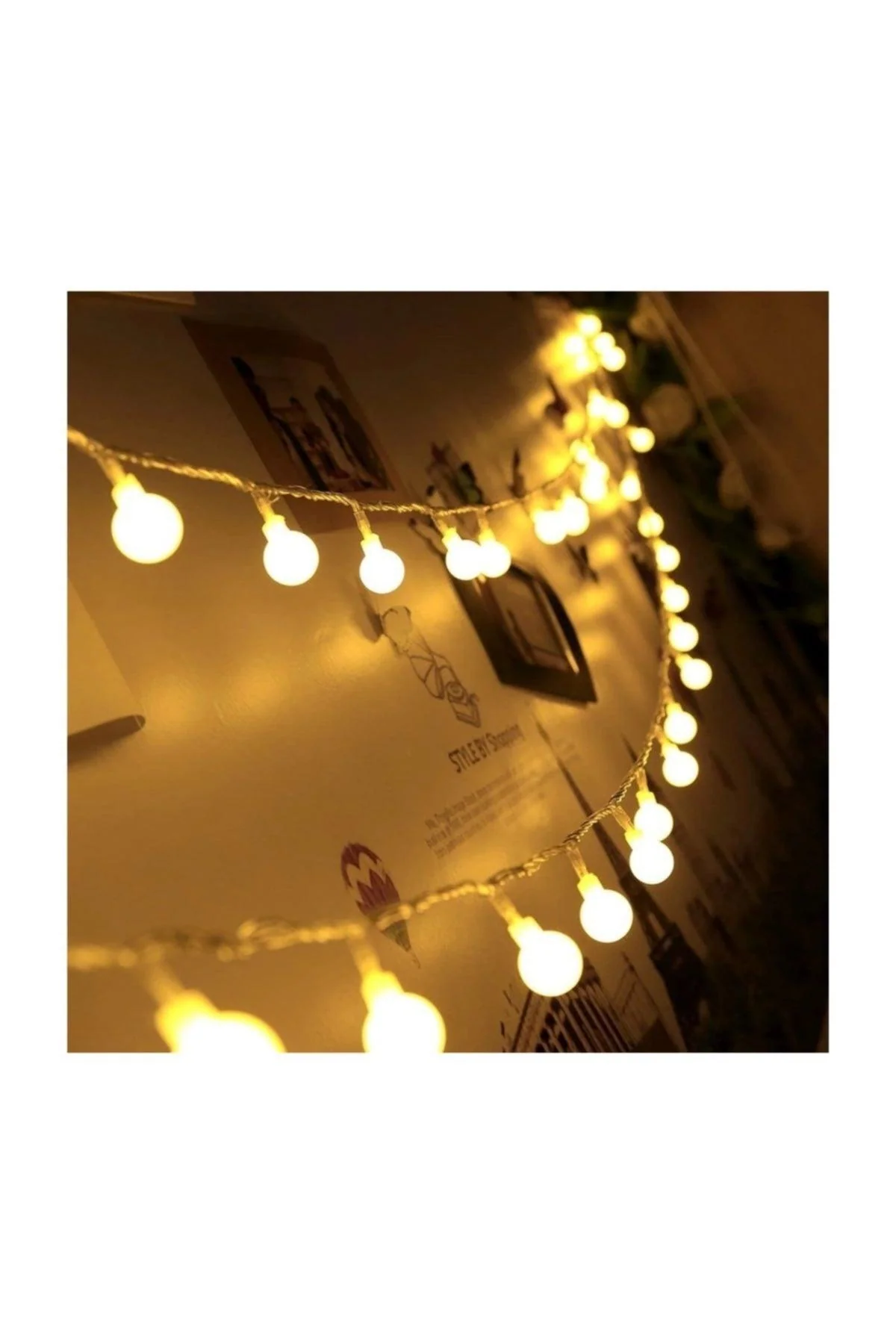6 Meter LED String Light – 40 Daylight Bulbs, Battery Powered