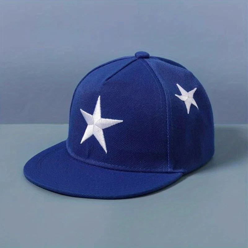 Embroidered Baseball Cap for Kids with Pentagram Design