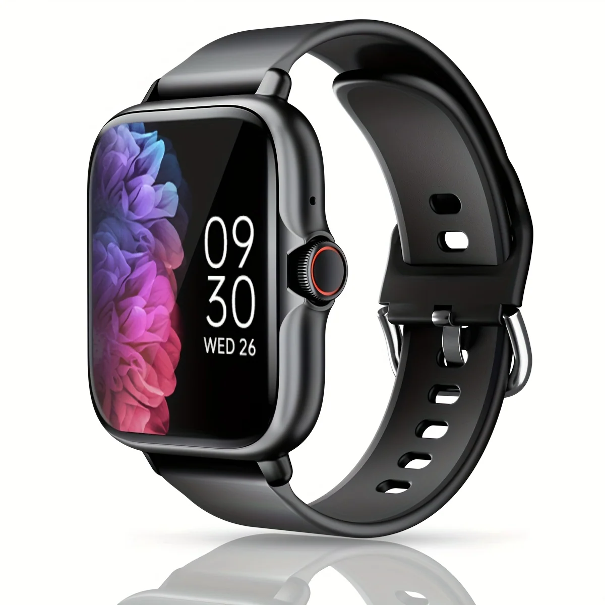 Smartwatch with 1.83 inch touchscreen display for fitness tracking