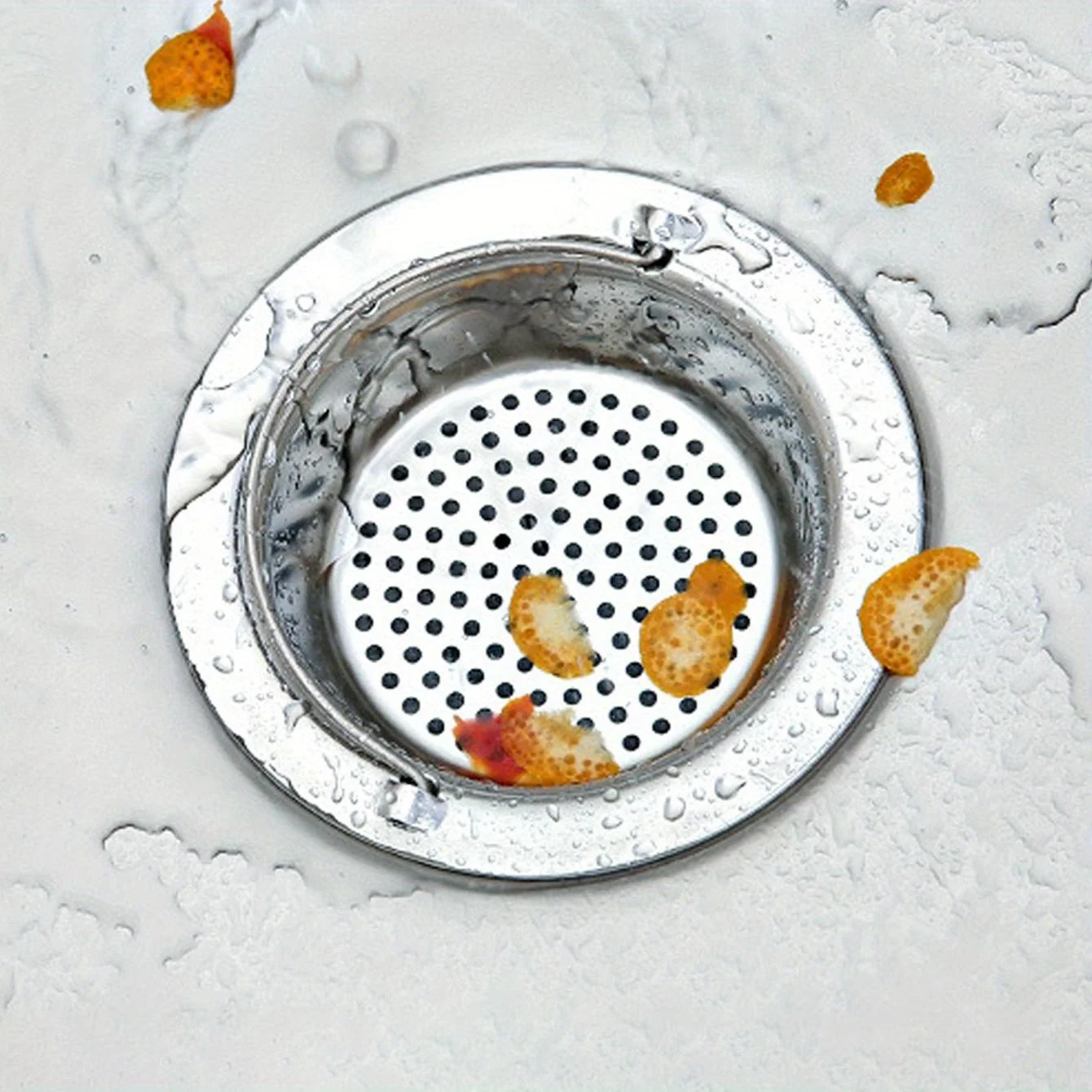 Stainless Steel Sink Drain Filter Basket with Handle