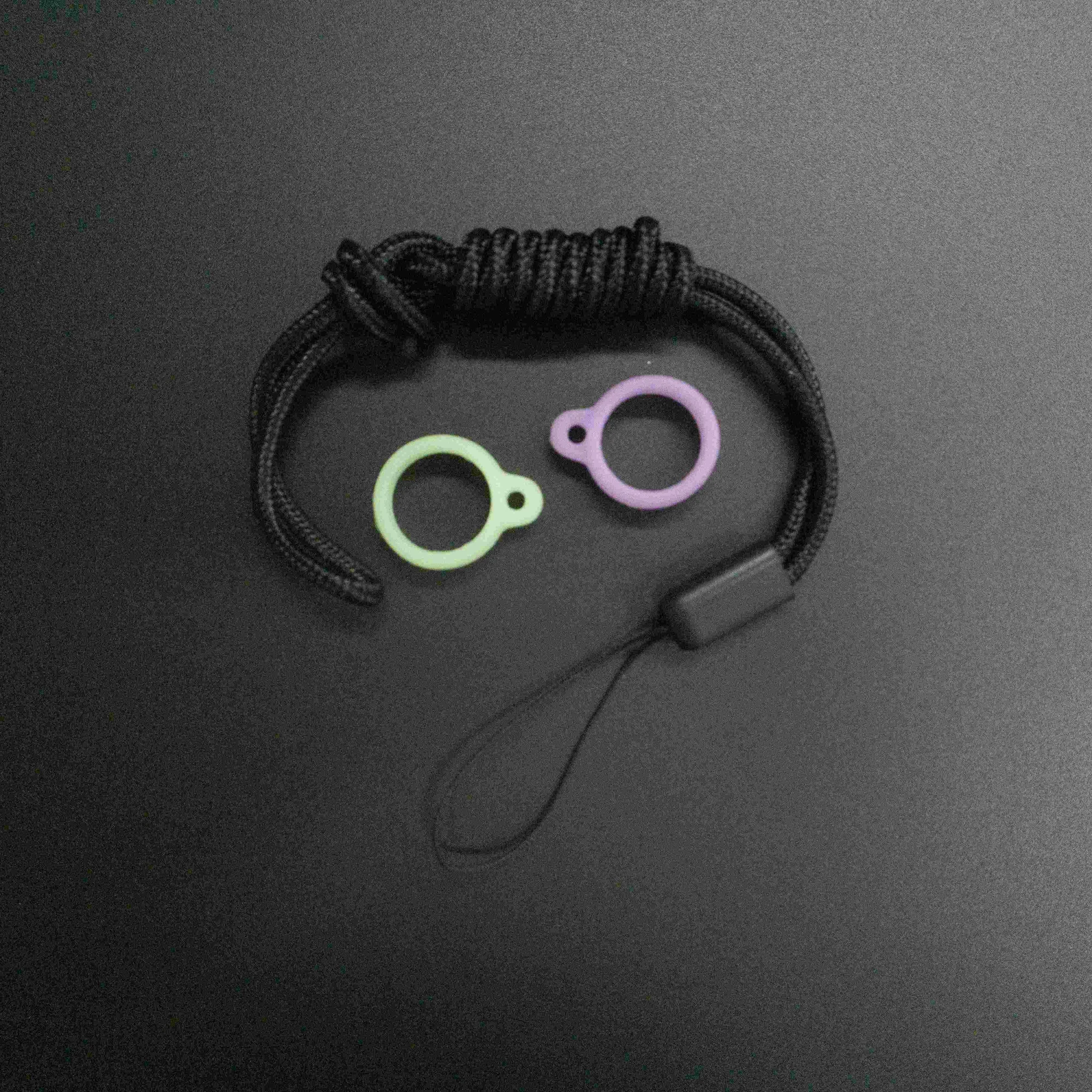 Glow-in-the-Dark Silicone Ring Lanyard for Portable Vapes