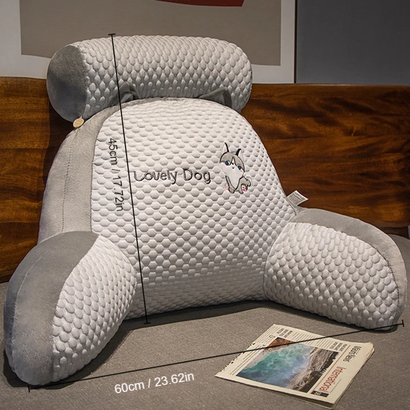 Bear print lumbar support pillow with polypropylene filling