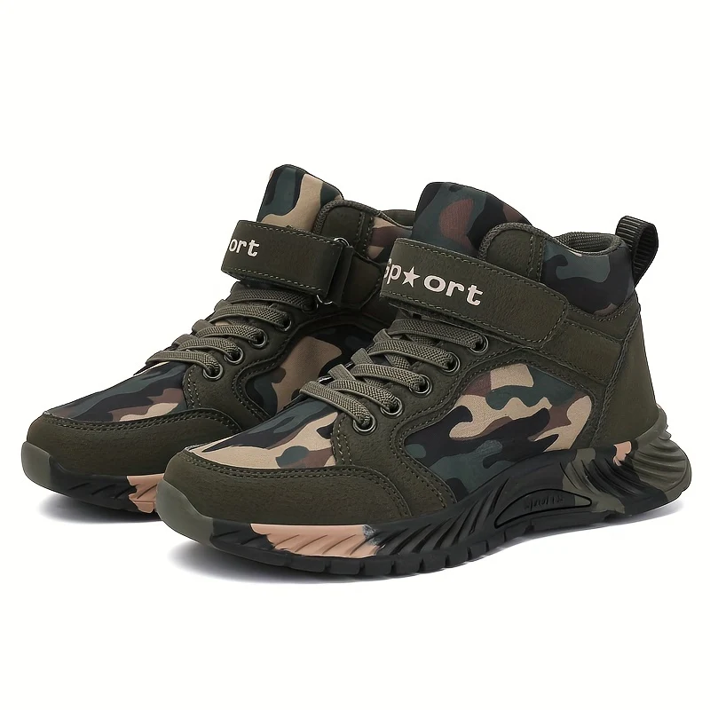 Children's High‑Top Outdoor Hiking Boots – Durable Non‑Slip Sole, Casual Walking Shoes