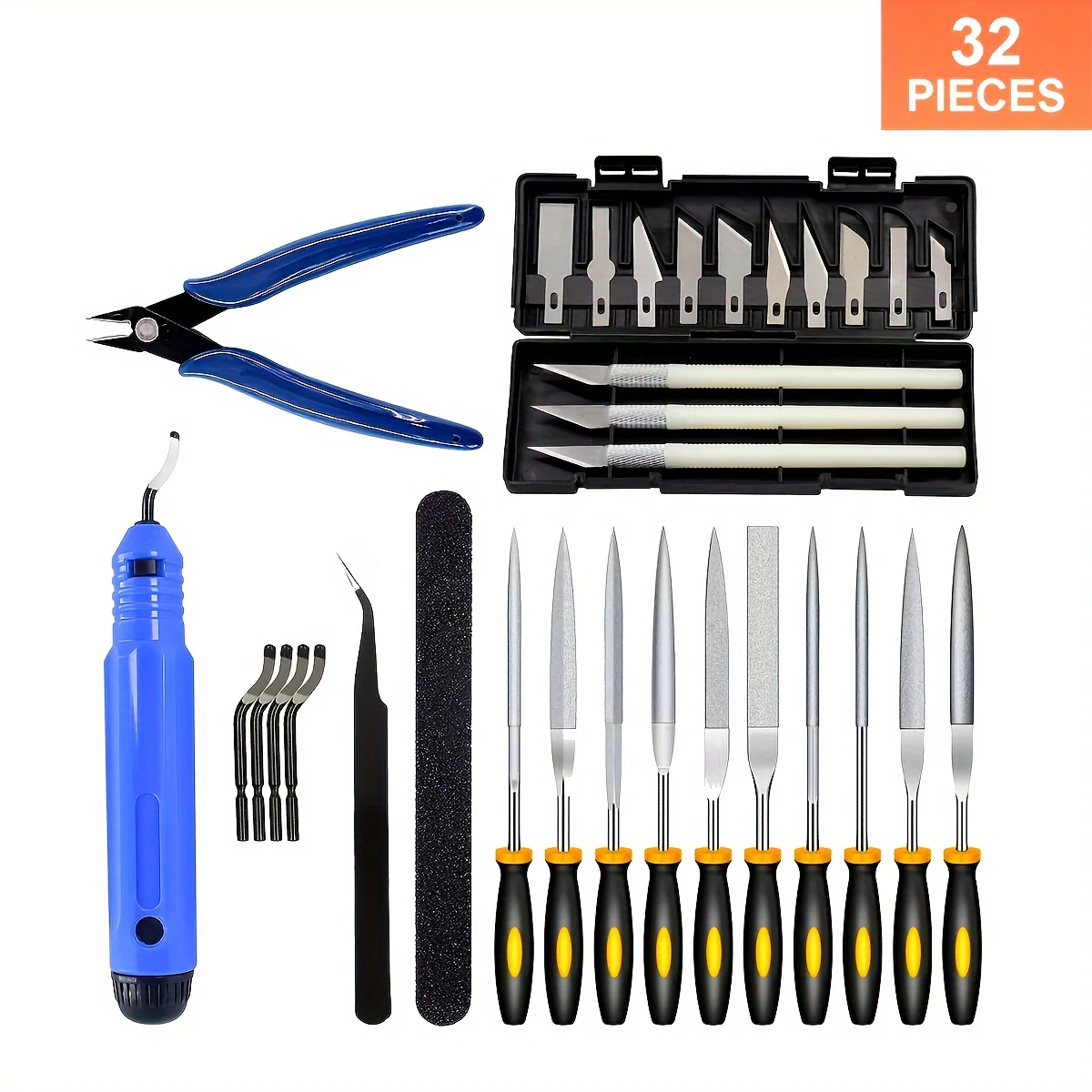 32-Piece 3D Printing Toolkit – Debugging, Cleaning, Finishing, and Production Tools