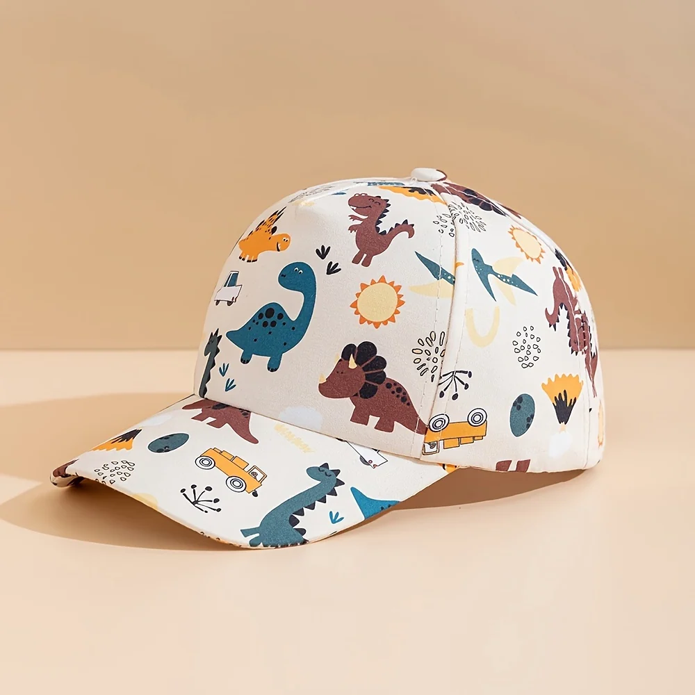 Dinosaur and shark print baseball cap for boys