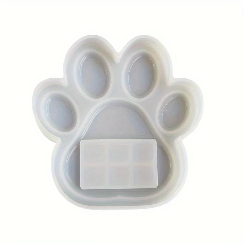 Large Dog Paw Photo Frame Mold – Decorative Plaster Stone for Garden Memorial