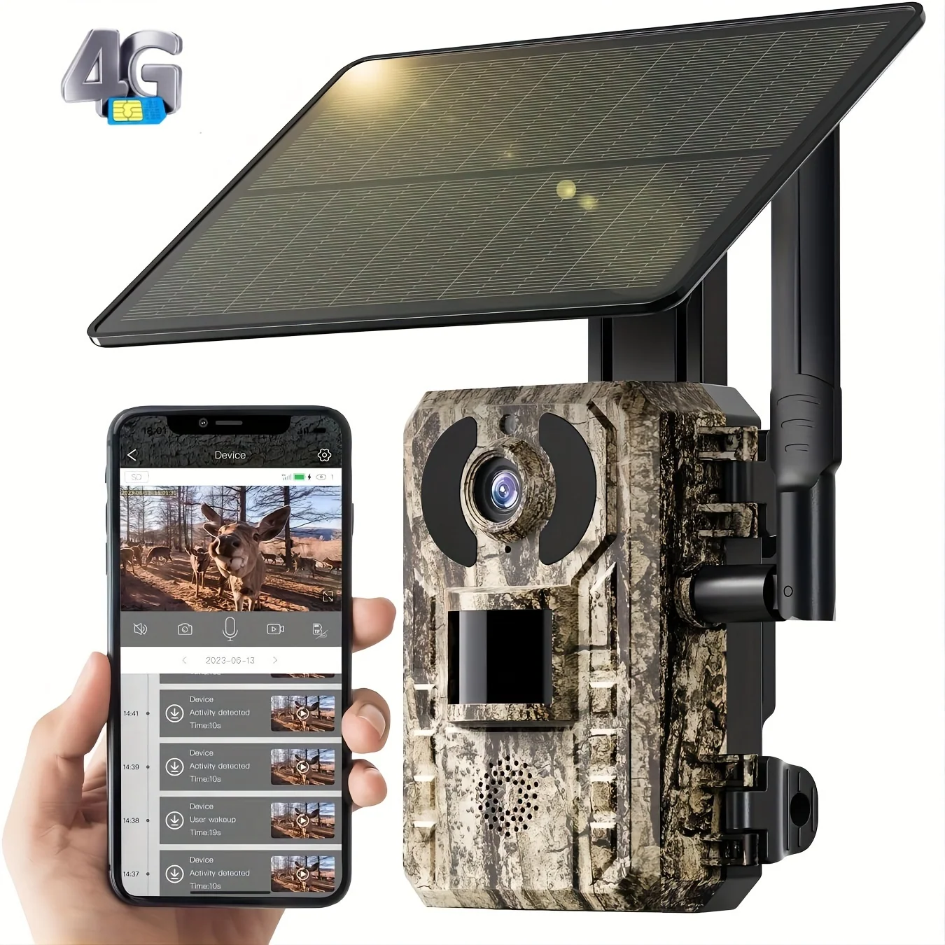 4K Cellular Trail Camera with Live View and Solar Panel