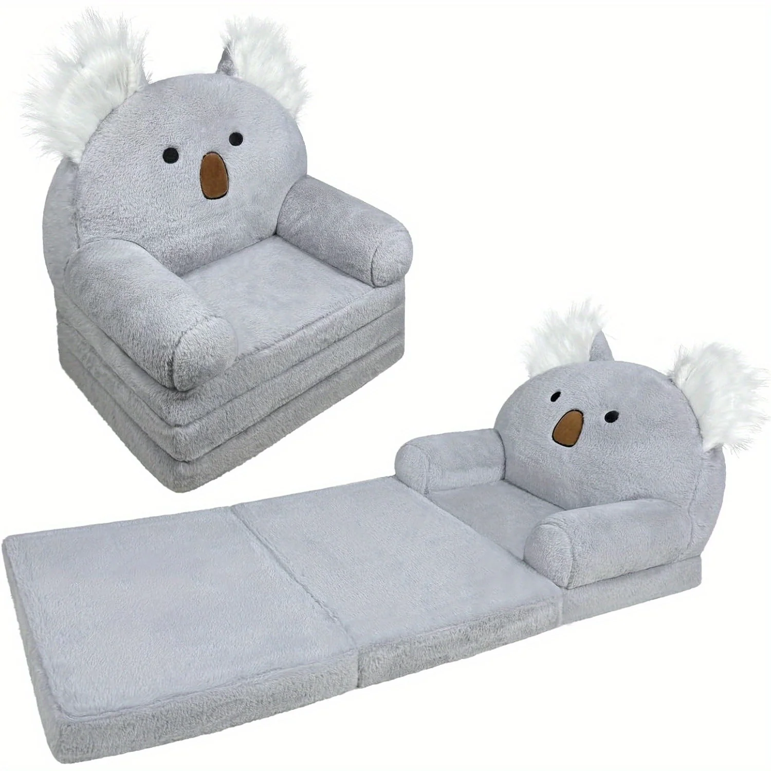 Milk cow pattern foldable kids sofa chair with washable cover