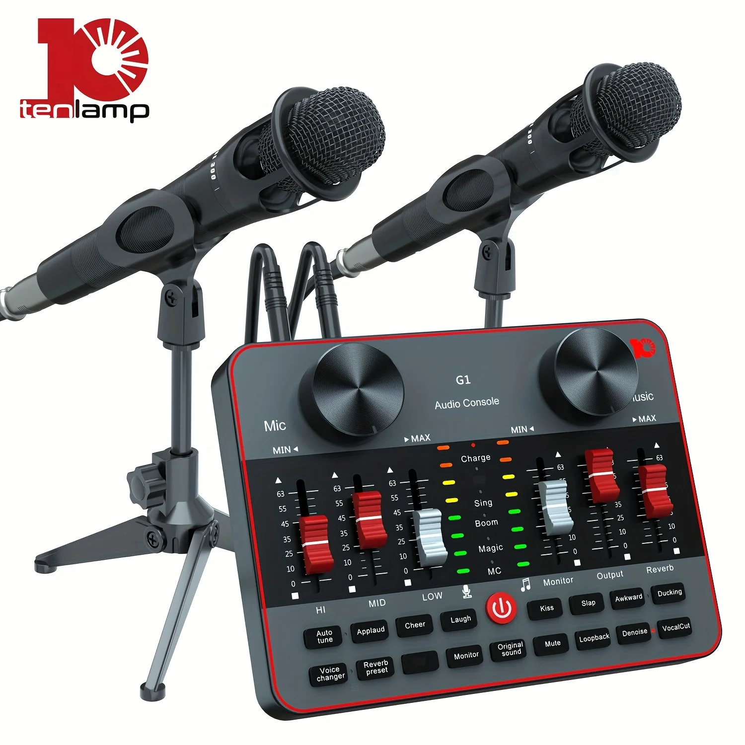 Podcast Recording Studio Bundle with Audio Interface and Mics