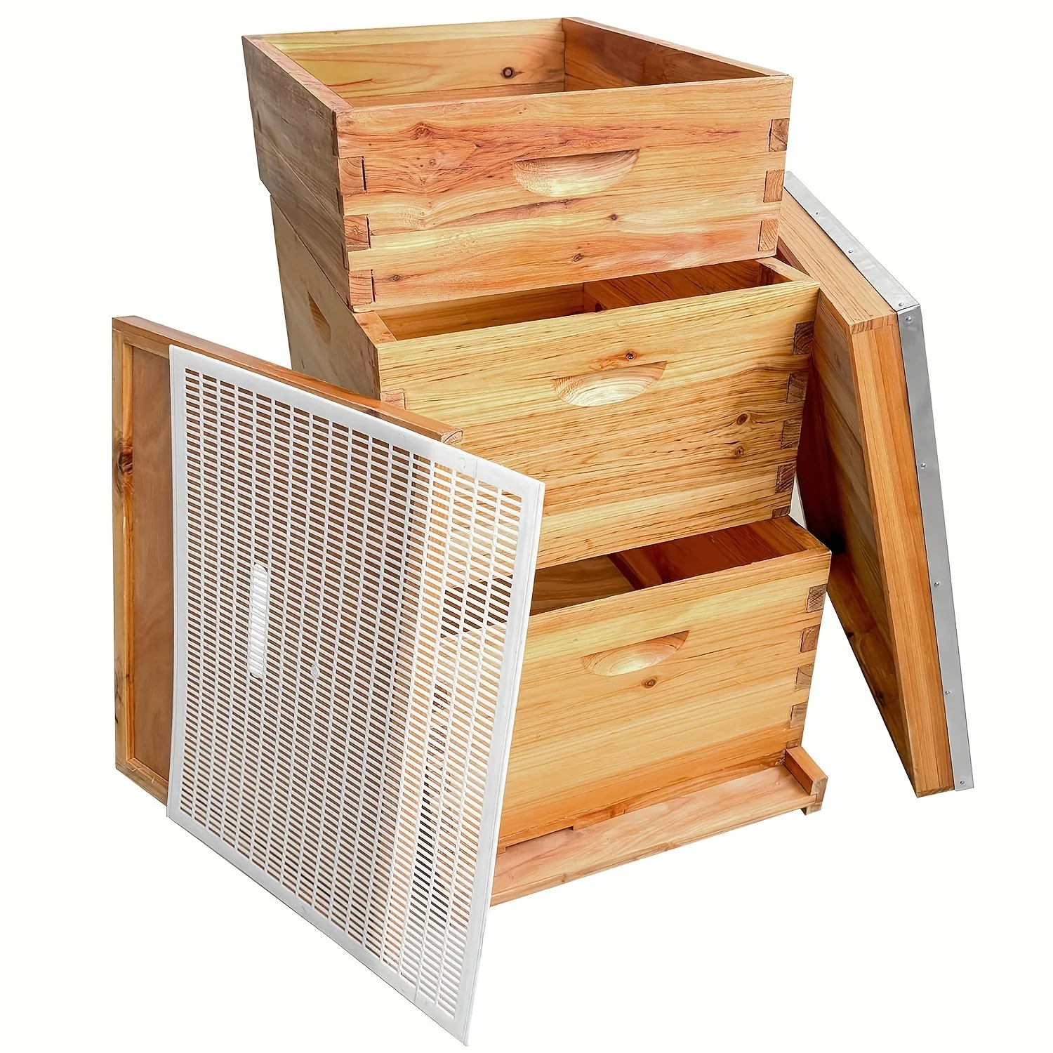 Langstroth Beehive Kit for Beginners – 5-Layer Beeswax-Coated Hive with Deep Boxes