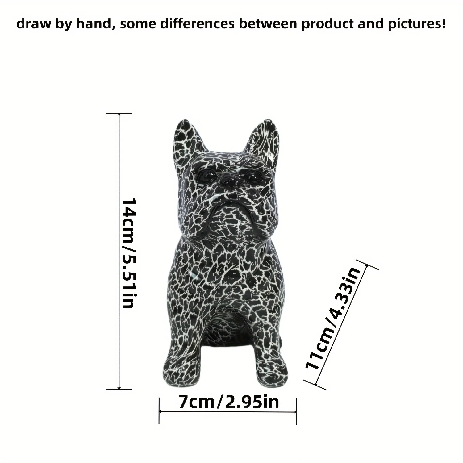 Bulldog resin statue for home and office decoration