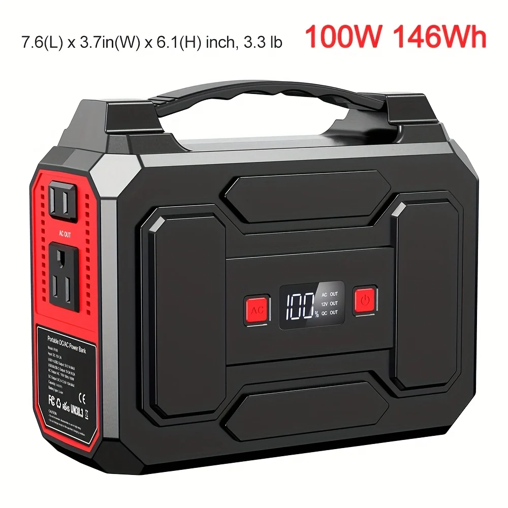 300W/100W Portable Power Station with Solar Charging