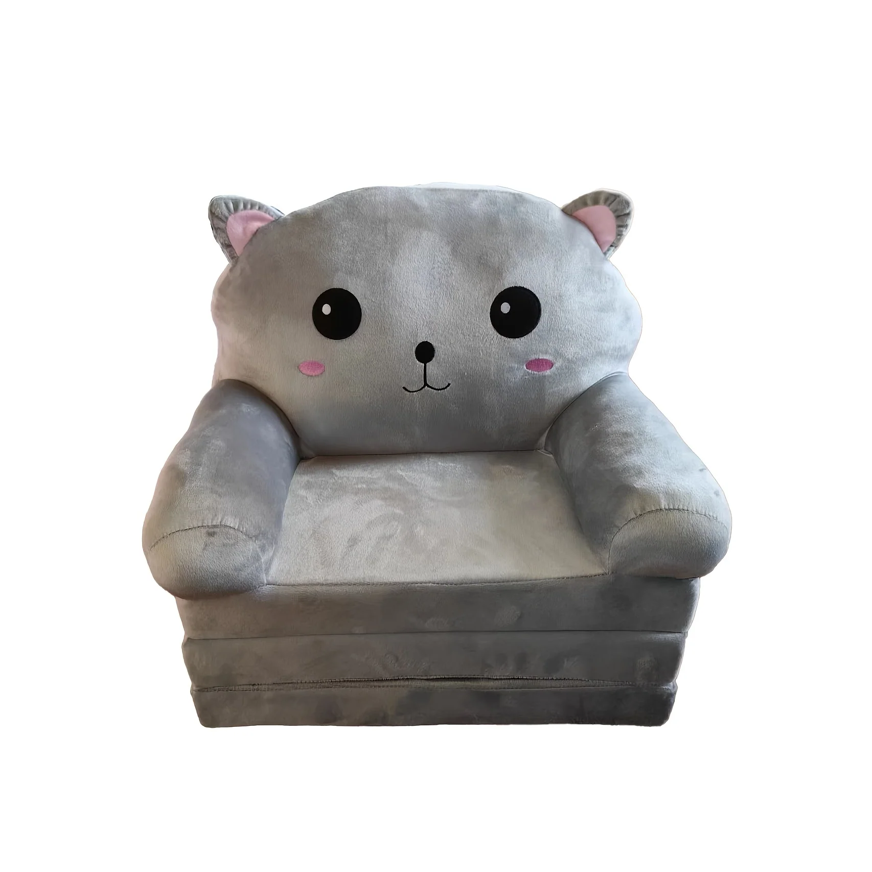 Children’s foldable plush reclining sofa with removable washable cover