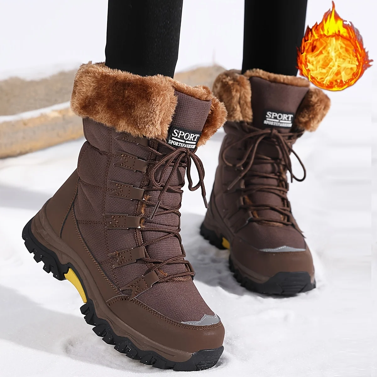 Women's winter boots with durable waterproof lining