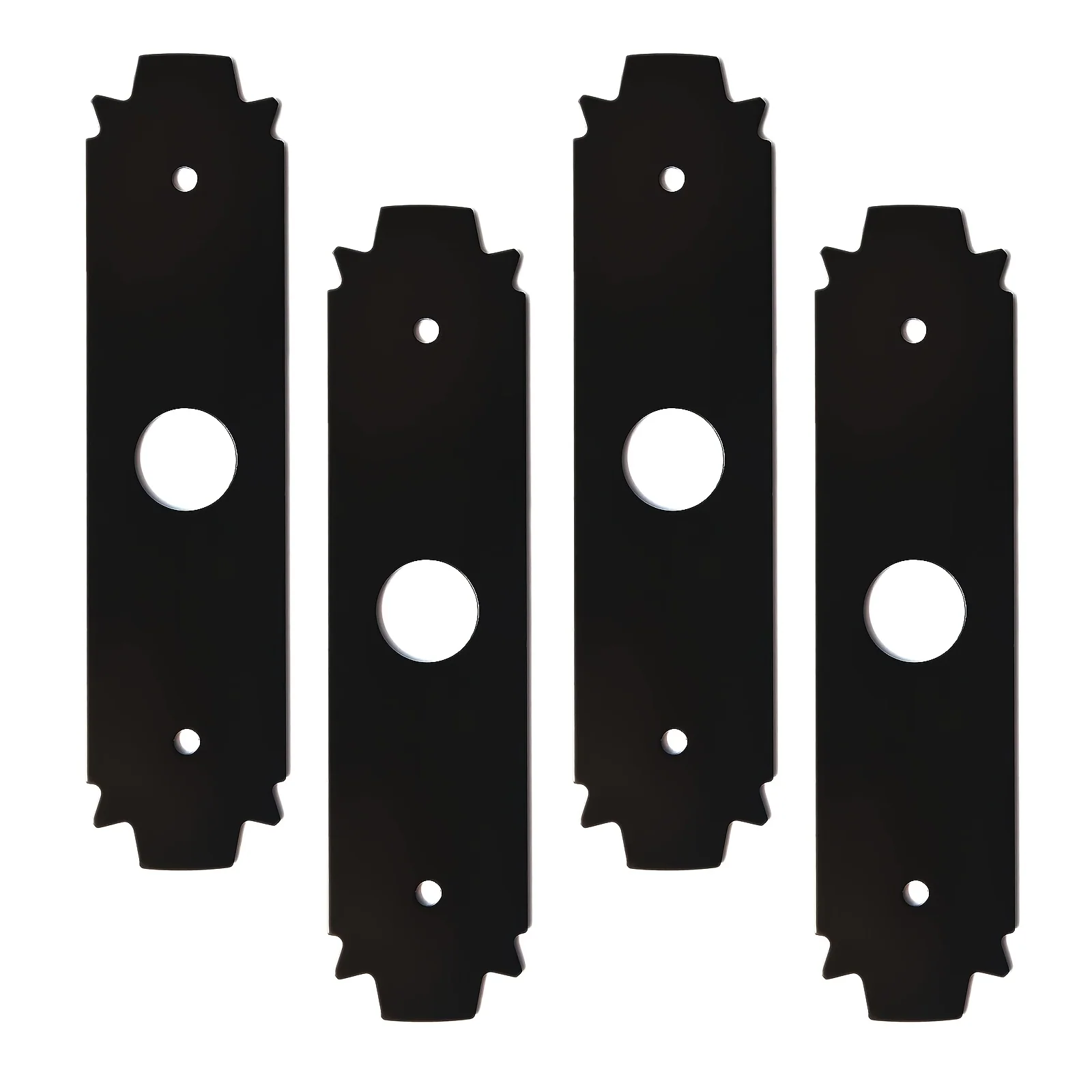 Set of 4 reversible heavy-duty steel edger blades for lawn trimming