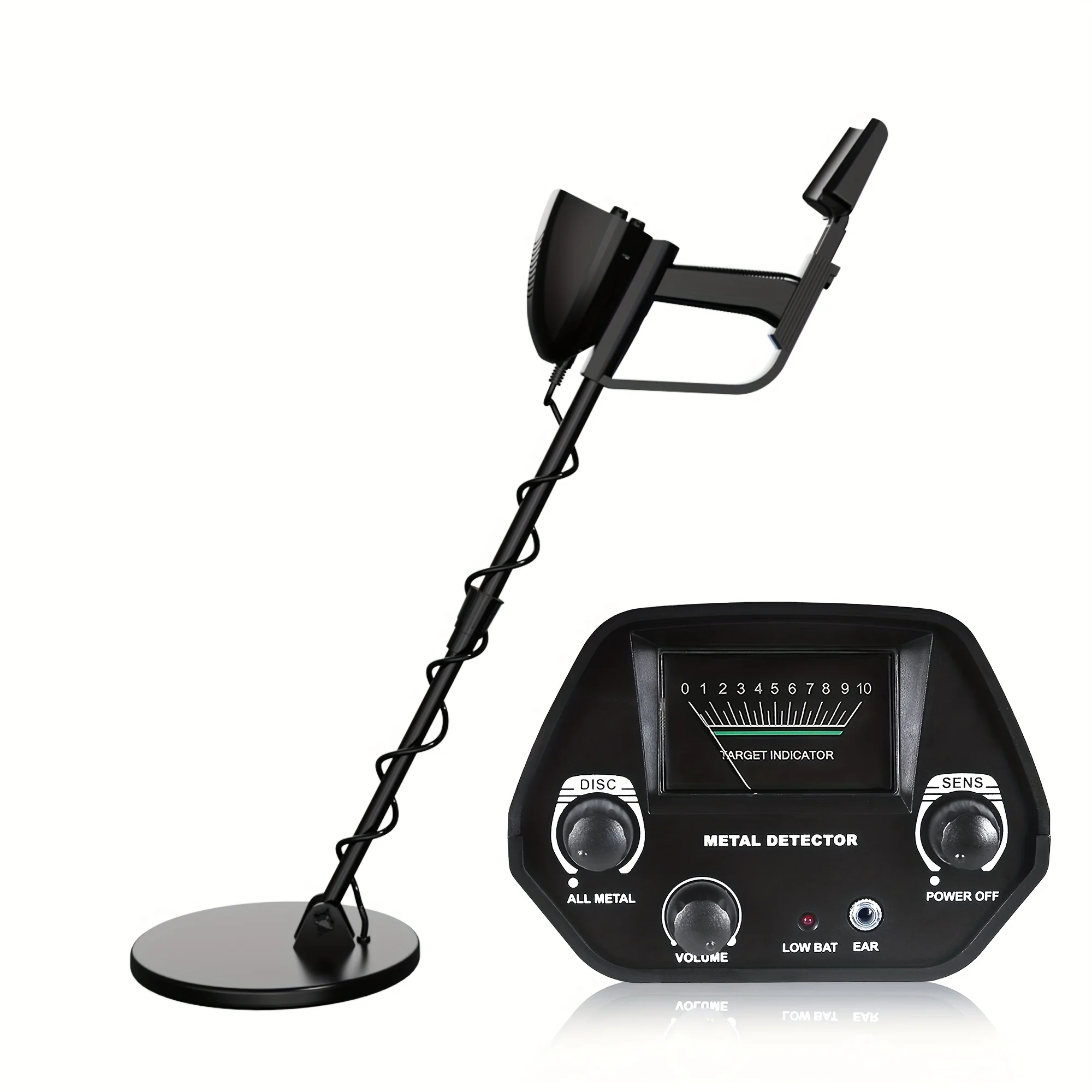 High-sensitivity outdoor metal detector with all-metal discrimination