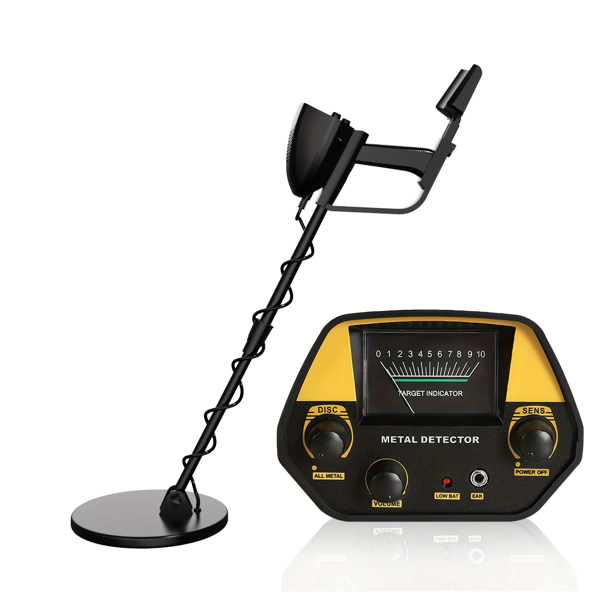 High-sensitivity outdoor metal detector with all-metal discrimination