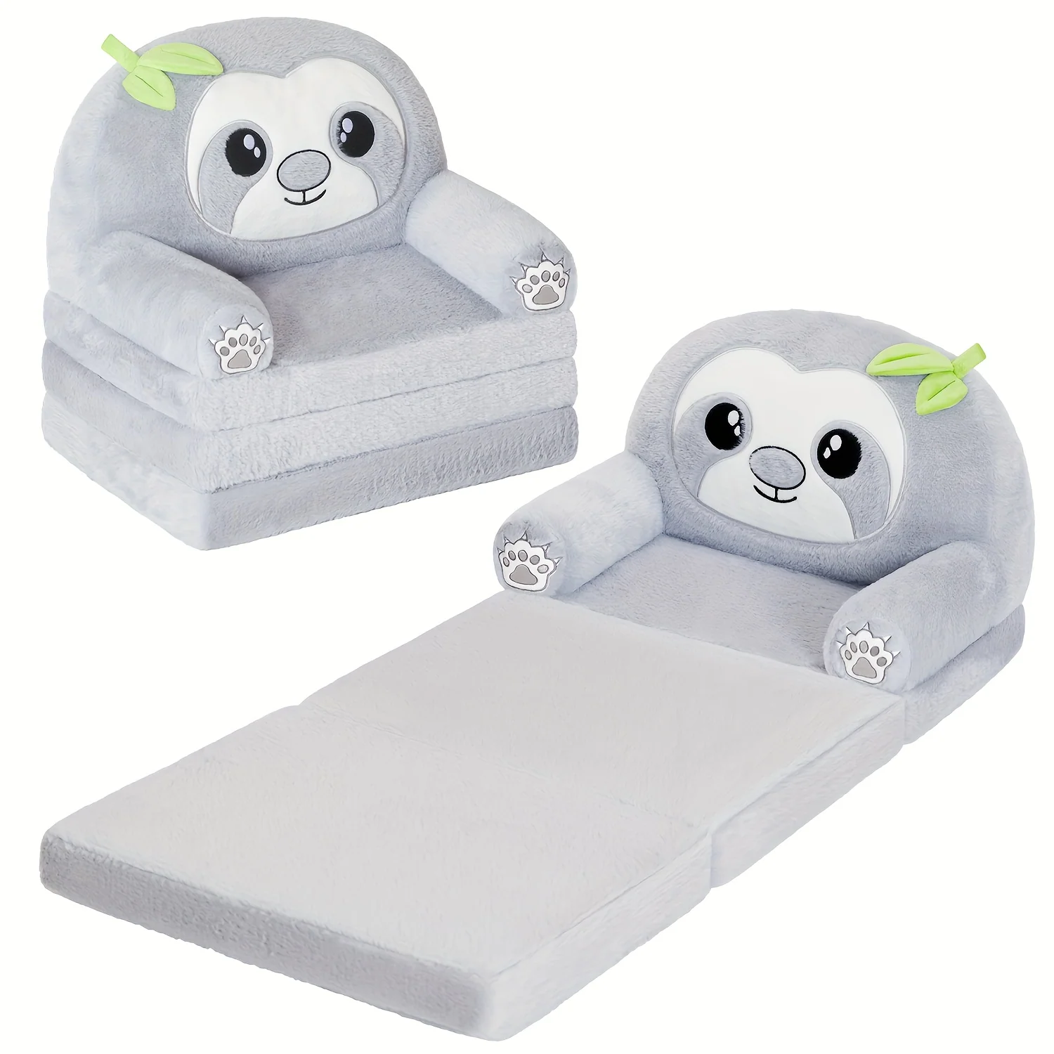 Panda-Themed Foldable Kids Sofa Chair with High-Density Foam