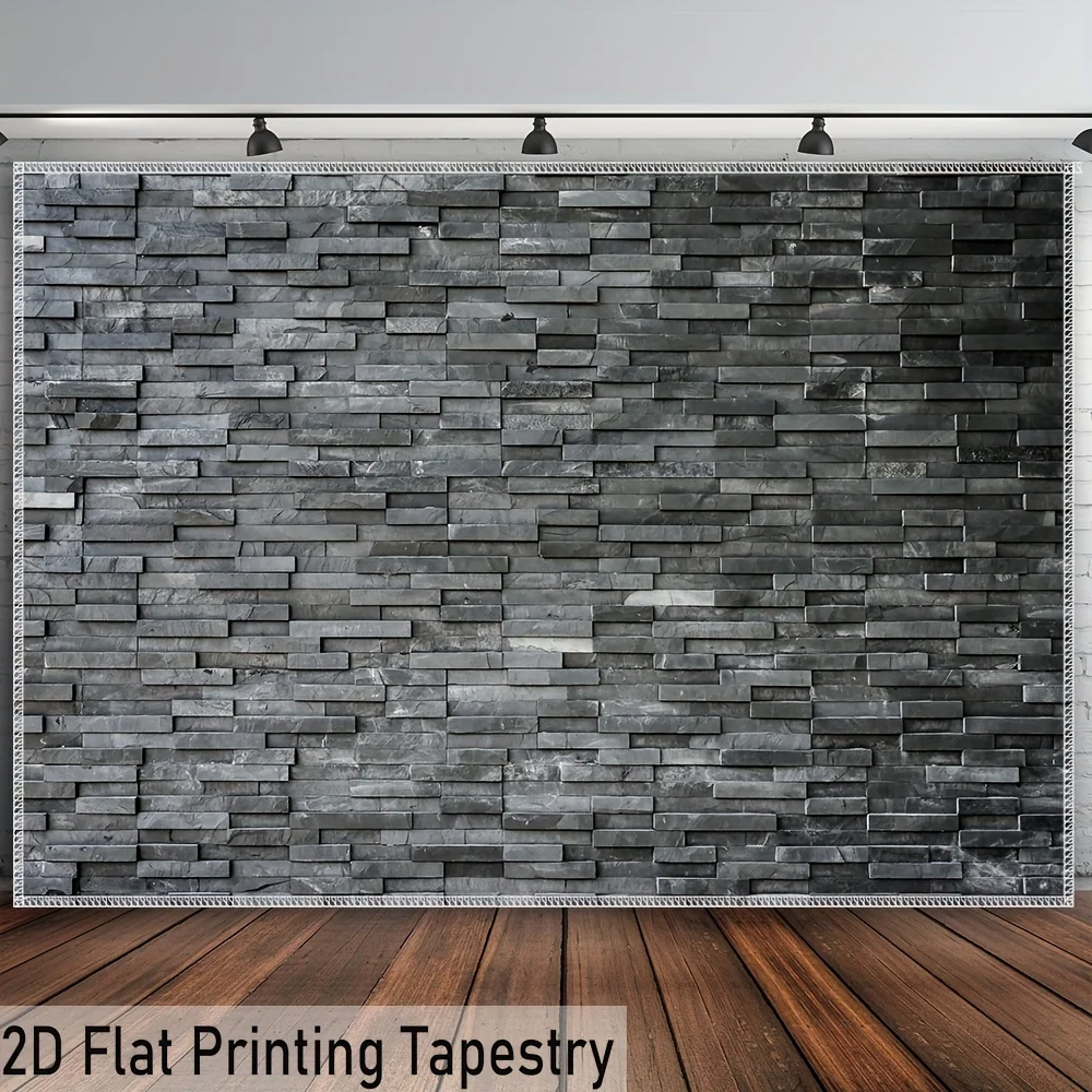 Ultra large brick wall photo backdrop tapestry with 3D concave design