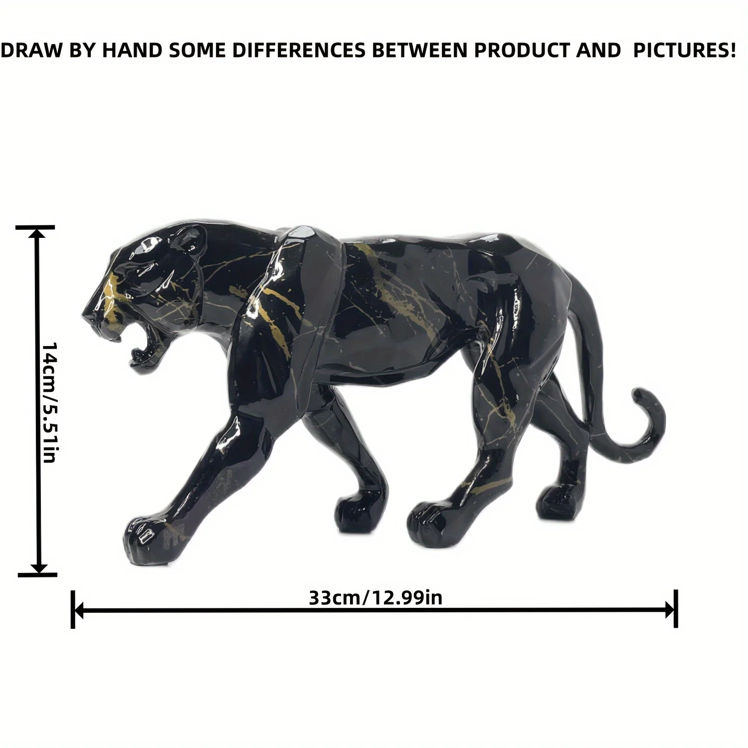 Resin leopard statue handcrafted sculpture for home decor