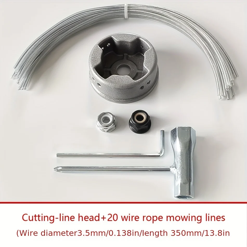 8-line grass trimmer head with steel wire rope for faster lawn trimming