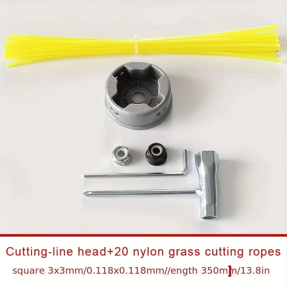 8-line grass trimmer head with steel wire rope for faster lawn trimming