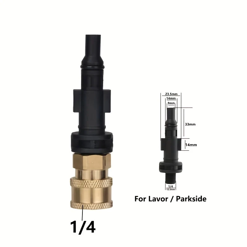 1/4 inch quick release pressure washer adapter for car cleaning guns