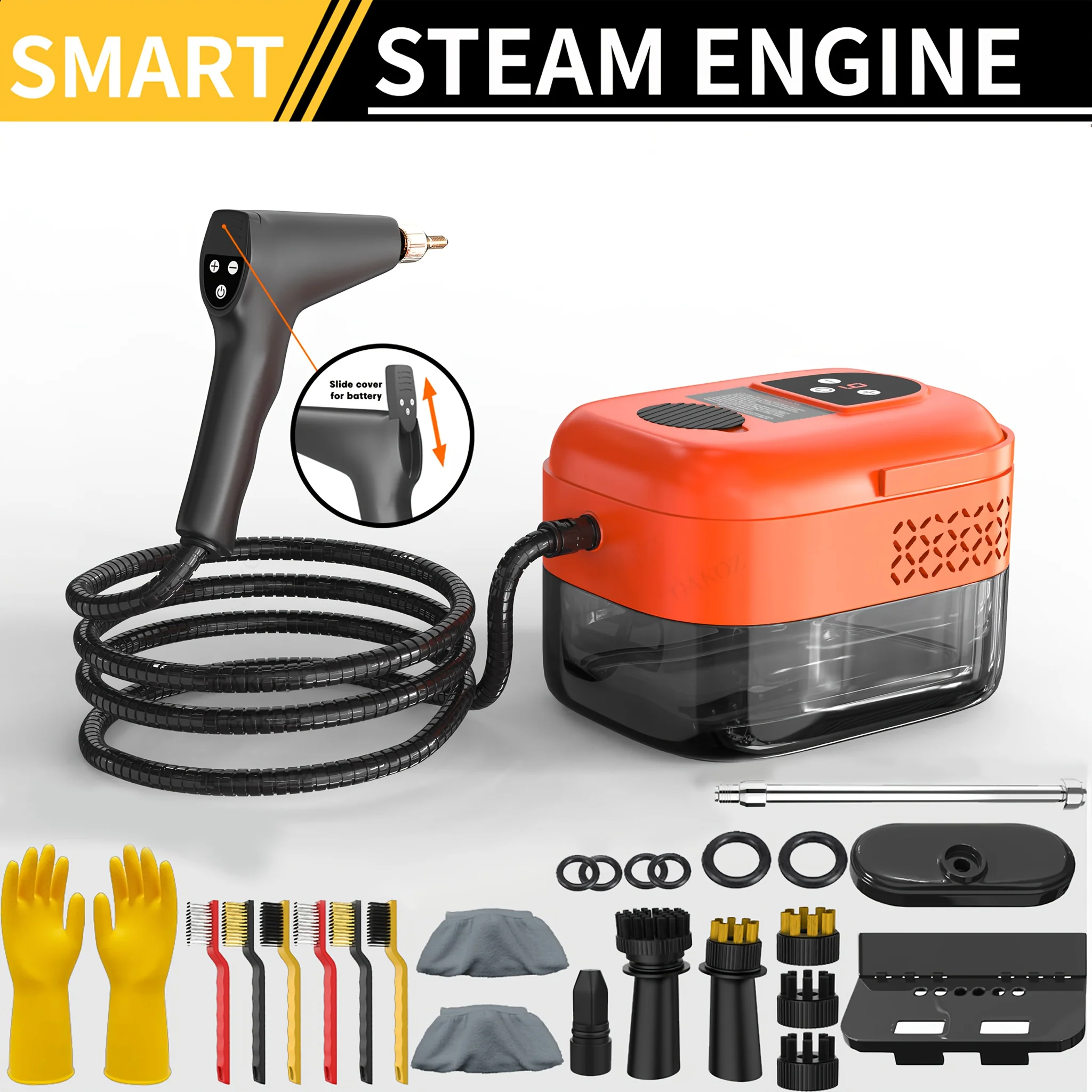 Handheld Steam Cleaner for Home and Car Surfaces