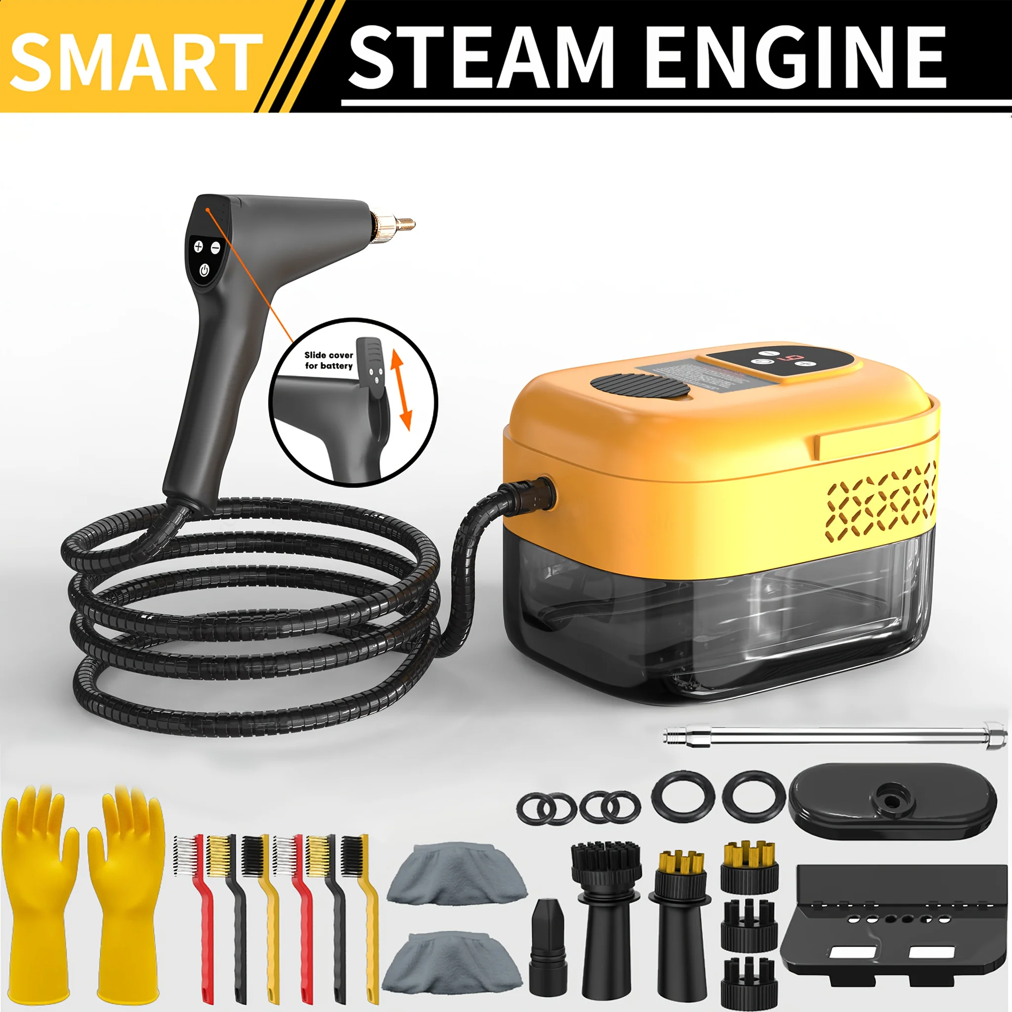 Handheld Steam Cleaner for Home and Car Surfaces