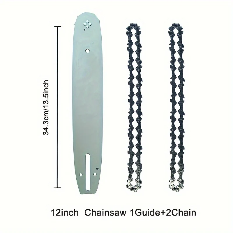 Chain saw repair kit with alloy guide plate and two chains