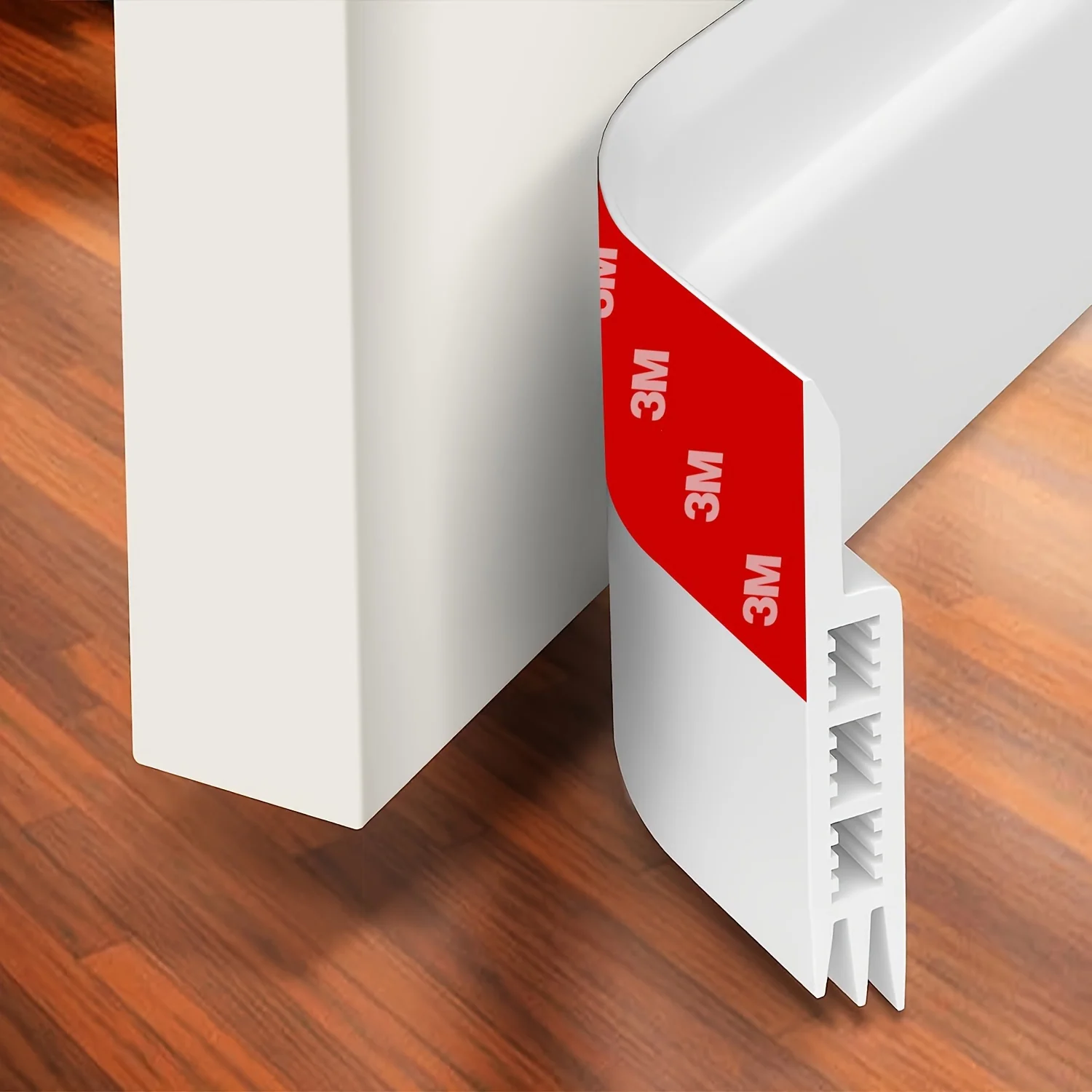 Adjustable door draft stopper for noise and draft reduction