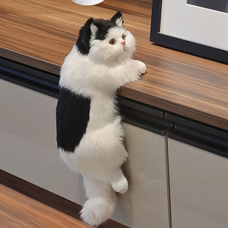 Handmade resin cat doll ornament for home decor and gifting
