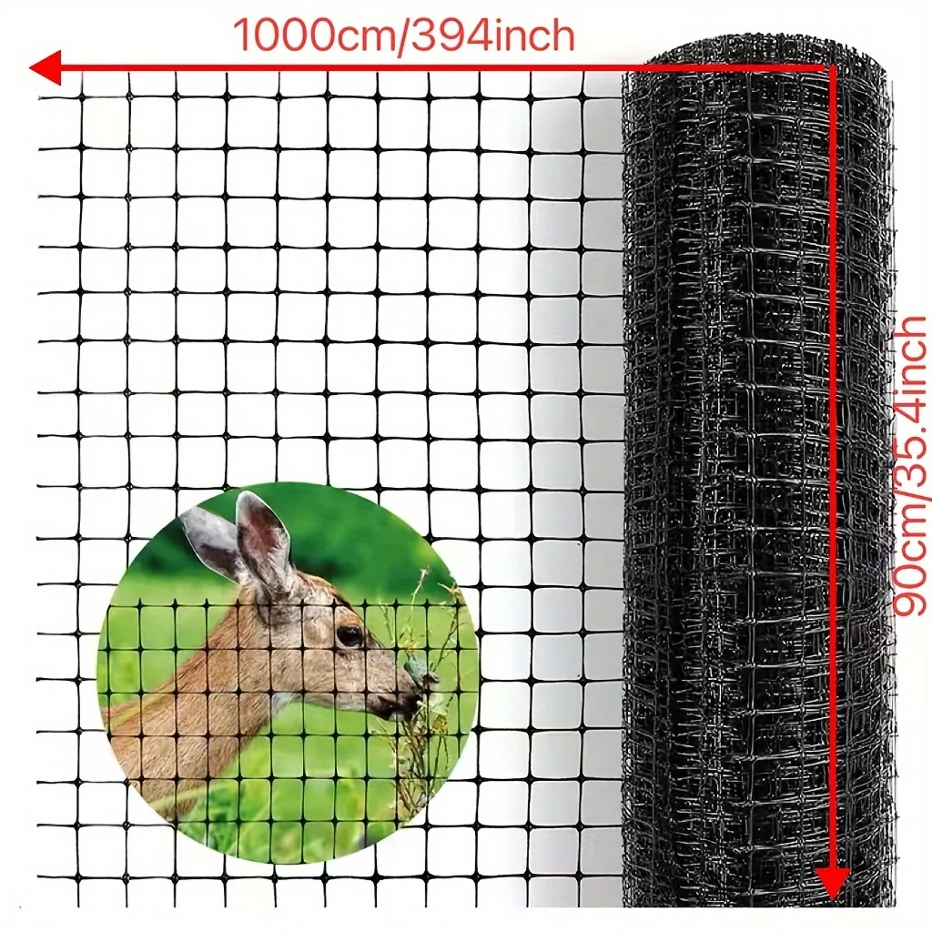 UV-resistant black garden fencing net for outdoor protection