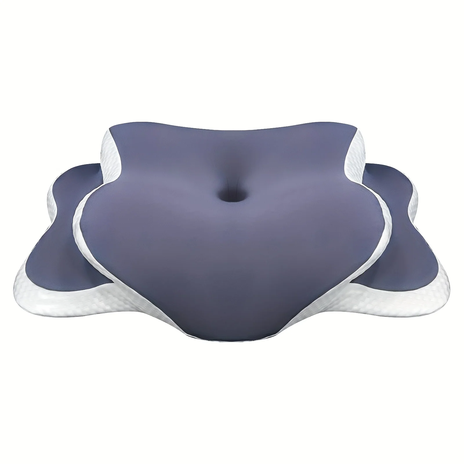 Butterfly-Shaped Ergonomic Pillow in Purple for Side Sleepers
