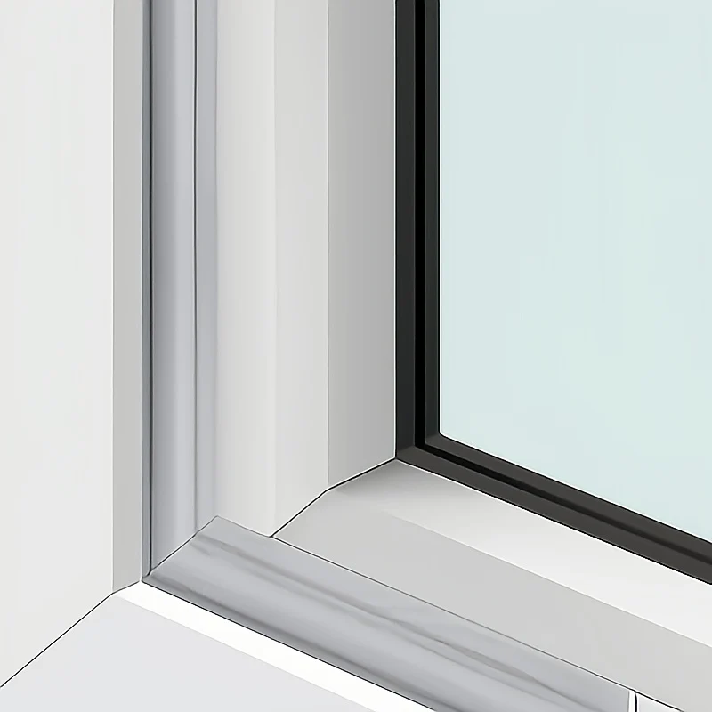 Window and door weatherproof seal strip for energy efficiency