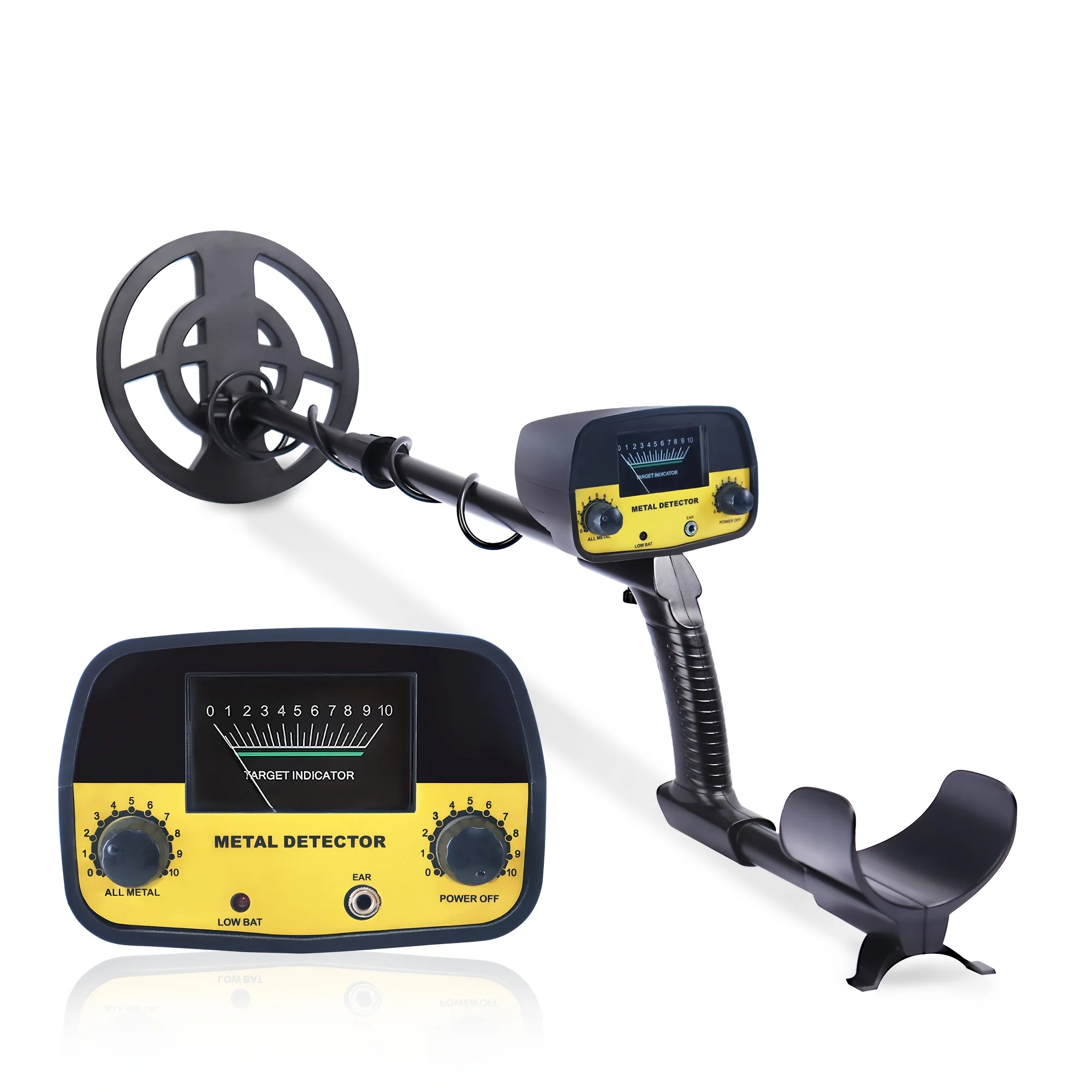 Portable underground metal detector with 7.87-inch search coil