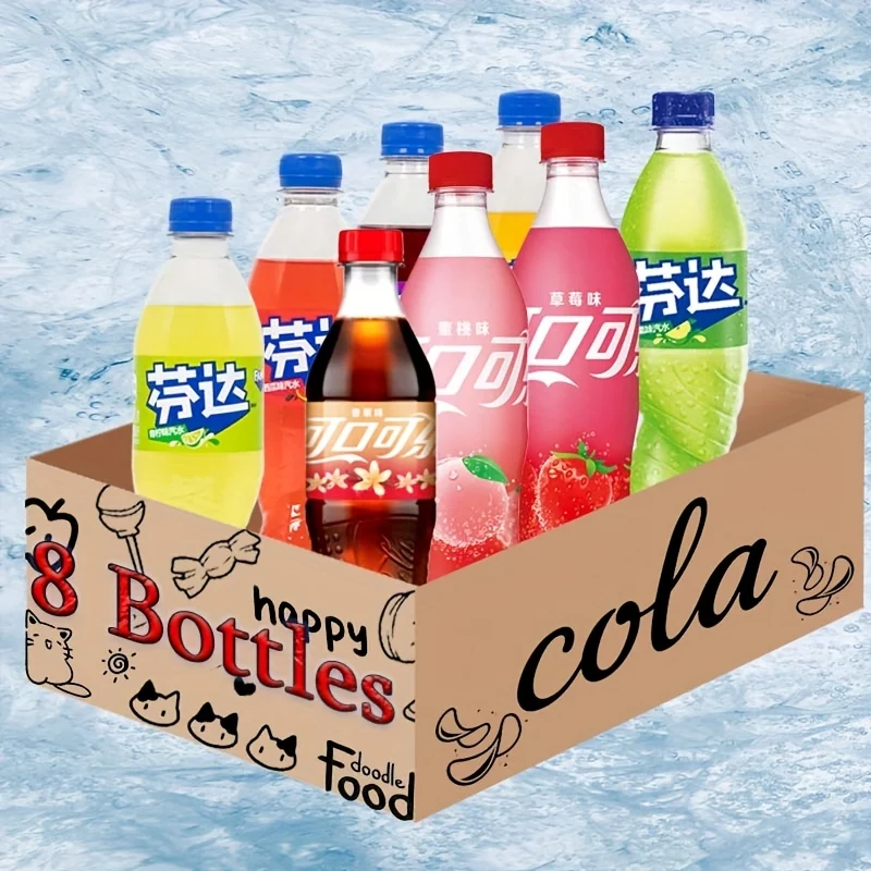 Mixed Flavor Soda Pack with 4 or 8 Cans of 16.91 oz Cola and Fanta