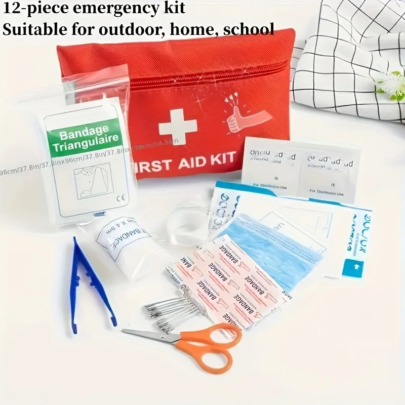Portable first aid kit for camping, hiking, and outdoor adventures