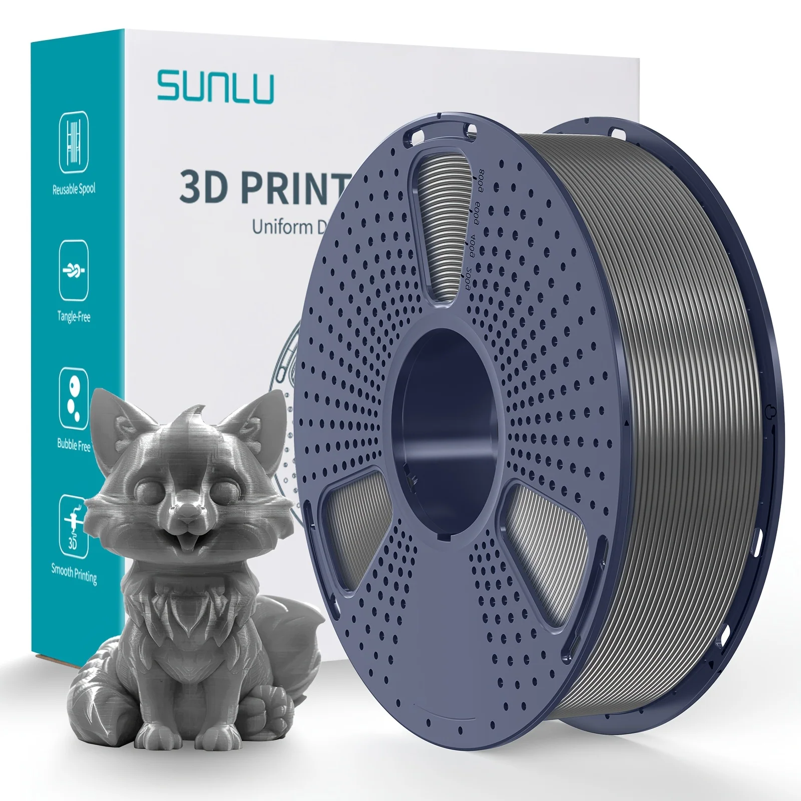 High Toughness PETG 3D Printer Filament, 1.75 mm ±0.02 mm, 1 kg Spool (2.2 lb) – Less Stringing, Smooth Layer Adhesion, Indoor & Outdoor Use