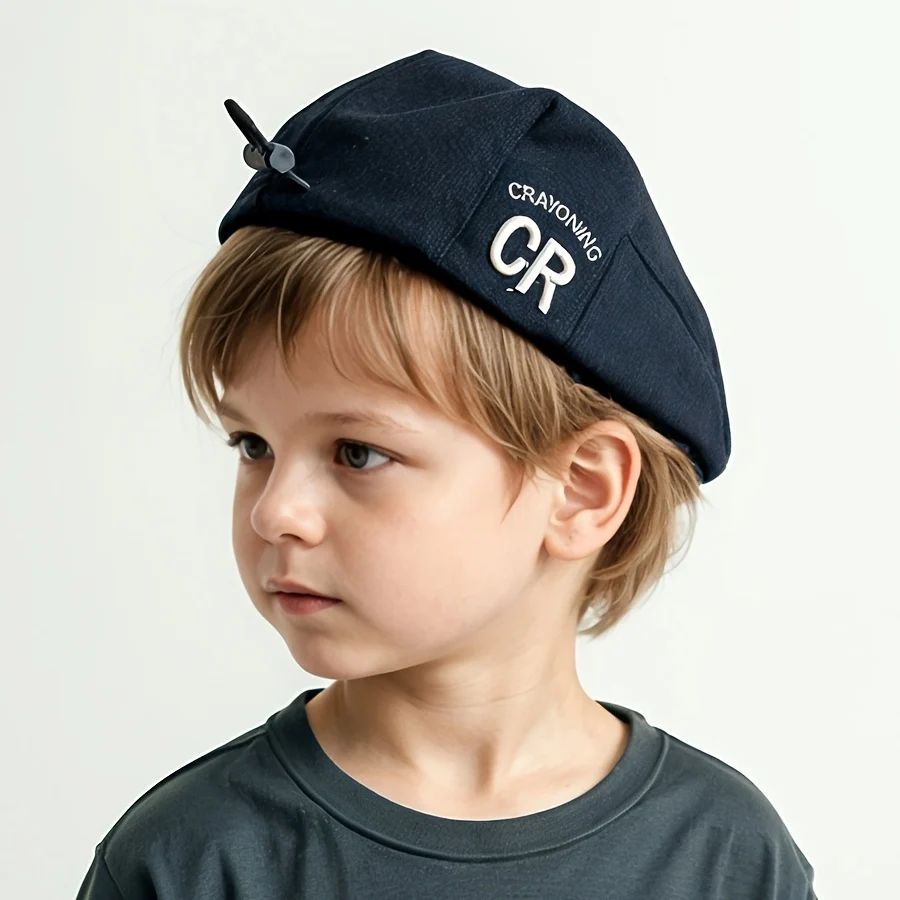 Embroidered beret pack for toddlers with personalized letters