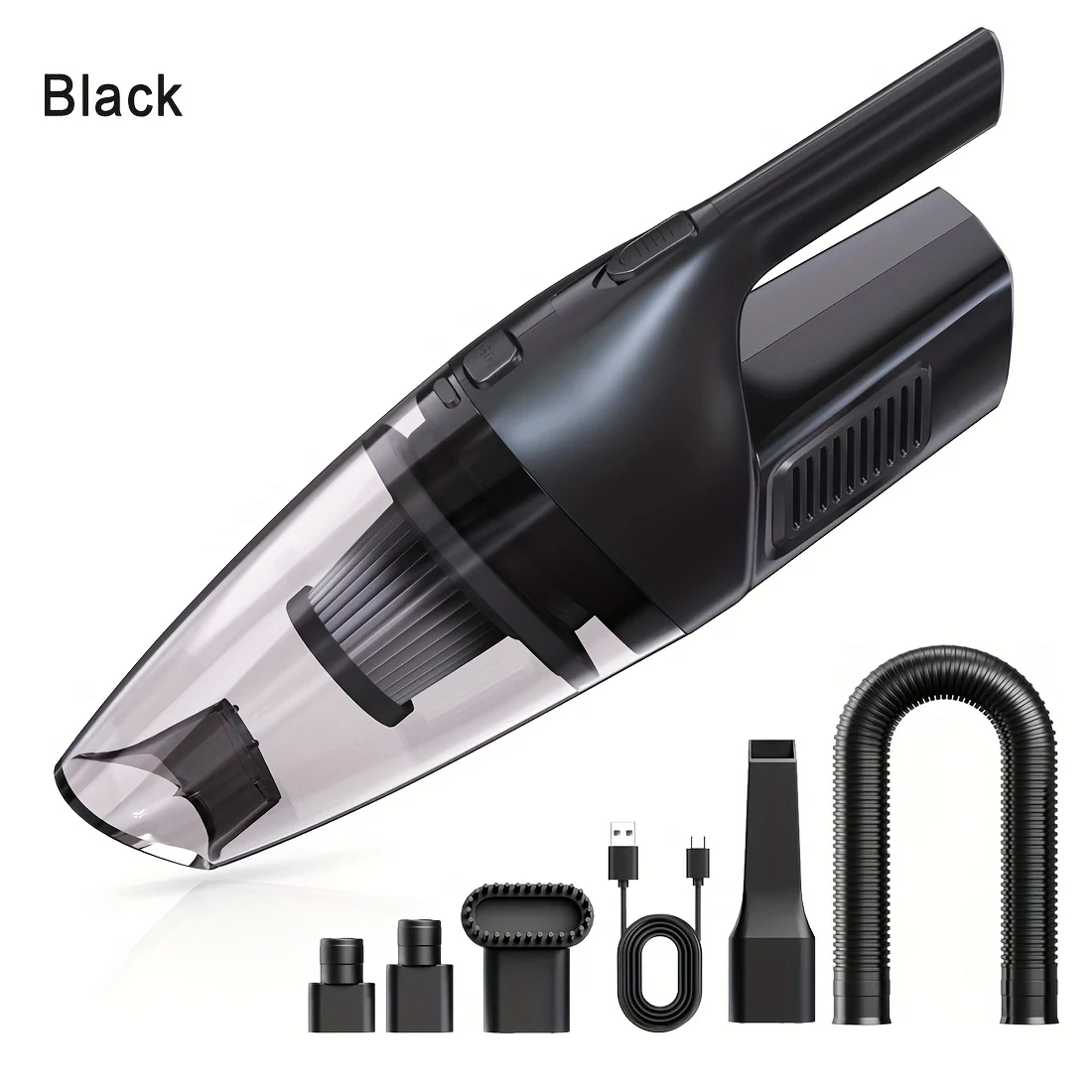 USB rechargeable handheld car vacuum cleaner with powerful suction