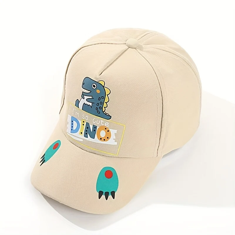 Lightweight dinosaur snapback cap for kids ages 3 to 7