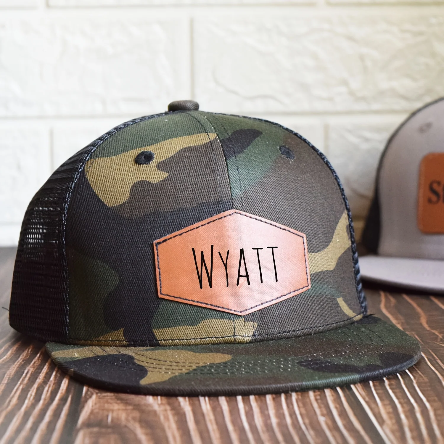 Personalized kids' caps made from breathable, moisture-wicking fabric