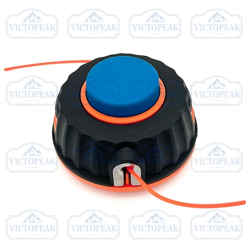 Replacement trimmer head with M10x1.25 threading for brush cutters