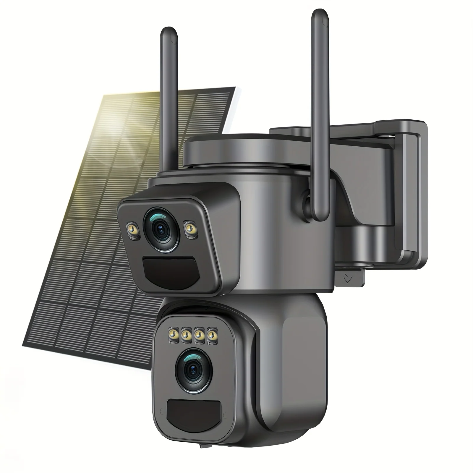 2K WiFi security camera with solar panel battery and 10x zoom