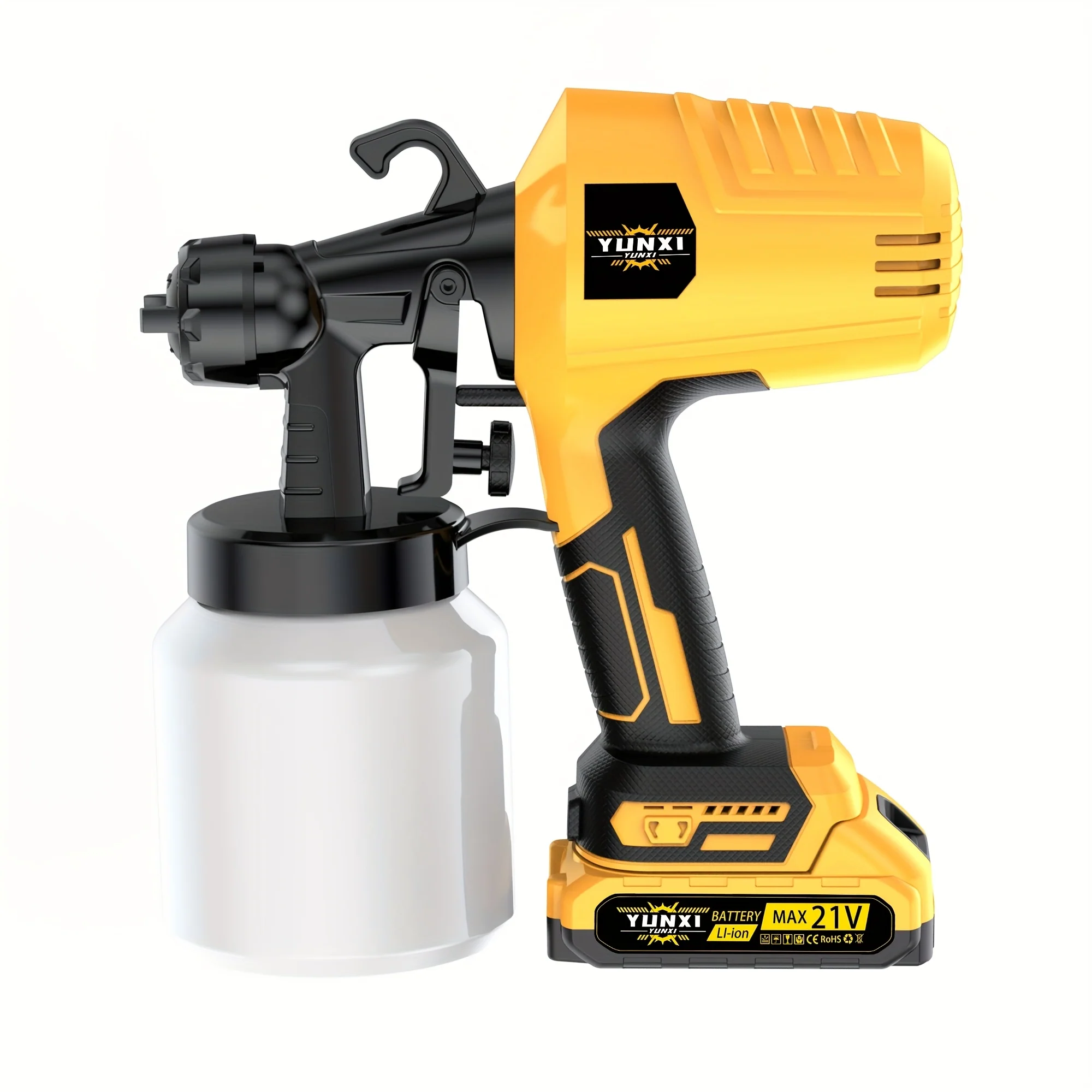 Wireless Rechargeable Spray Gun – 16.9 oz Capacity – Indoor & Outdoor Use for Walls, Wood, Cars, Decks, Furniture
