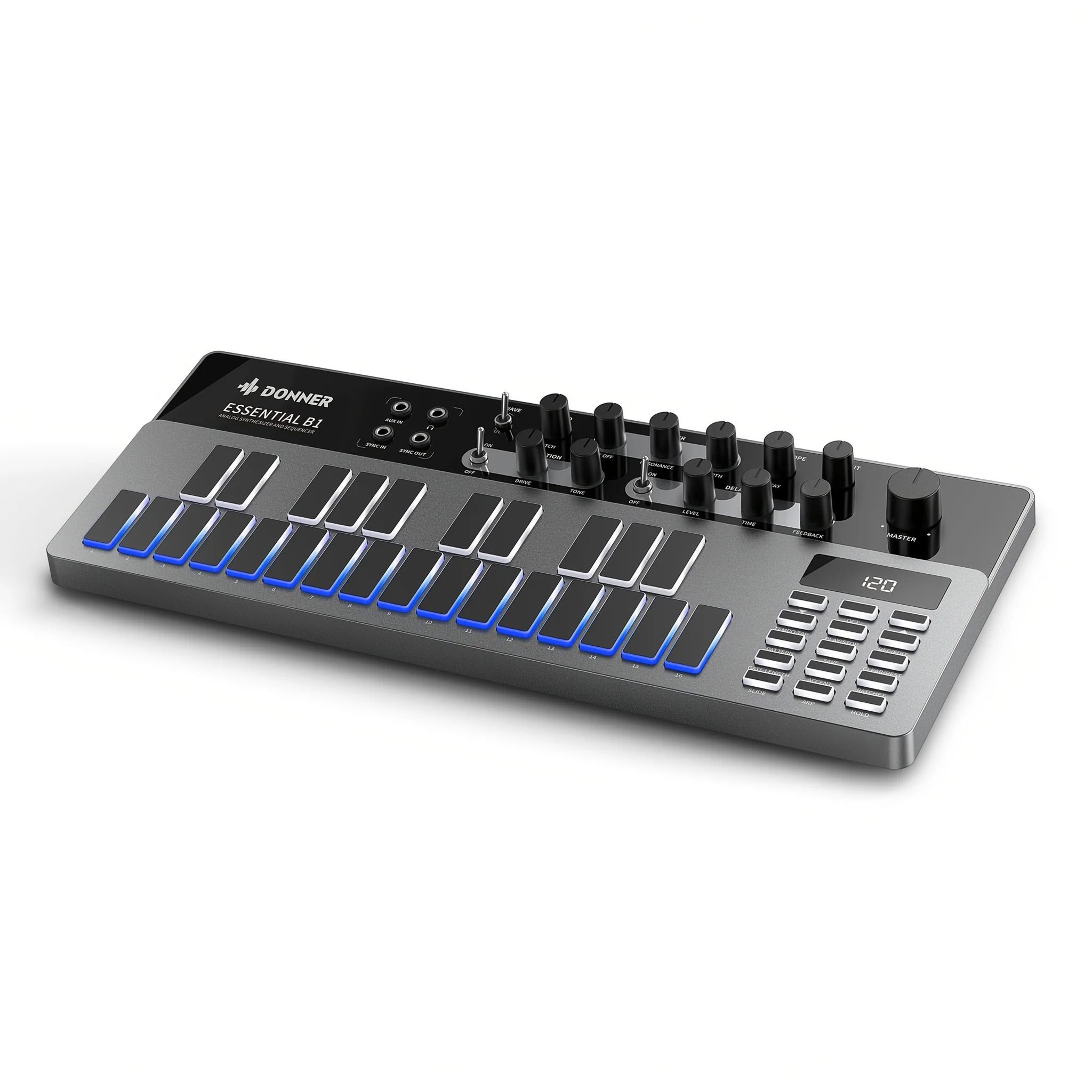 Analog Synthesizer Keyboard with Built-in Sequencer